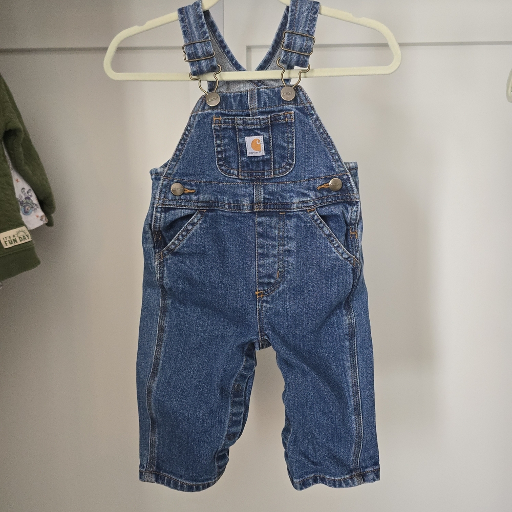 6-9 Month Baby Carhartt Classic Denim Overalls